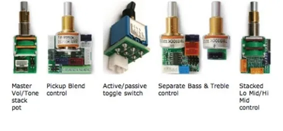 Active electronics for bassguitar 3 band EQ - Guitar & Bass Parts